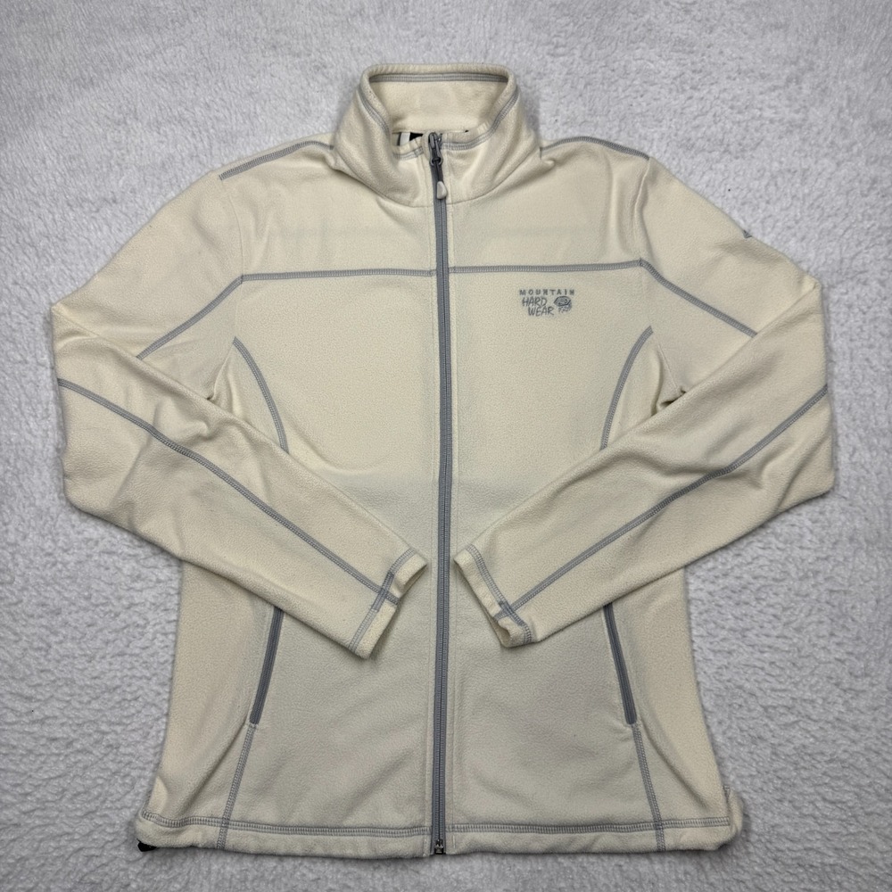 Mountain Hardwear Sweater Full Zip Fleece Sweater White/Cream Women's Size M